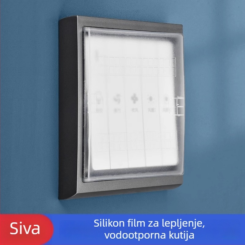 Tip 86 Ljepljiva silikonska vodootporna kutija za prekidač u kupaonici – potpuno zatvorena, djeci sigurna, marka Qiman, pribor utičnice