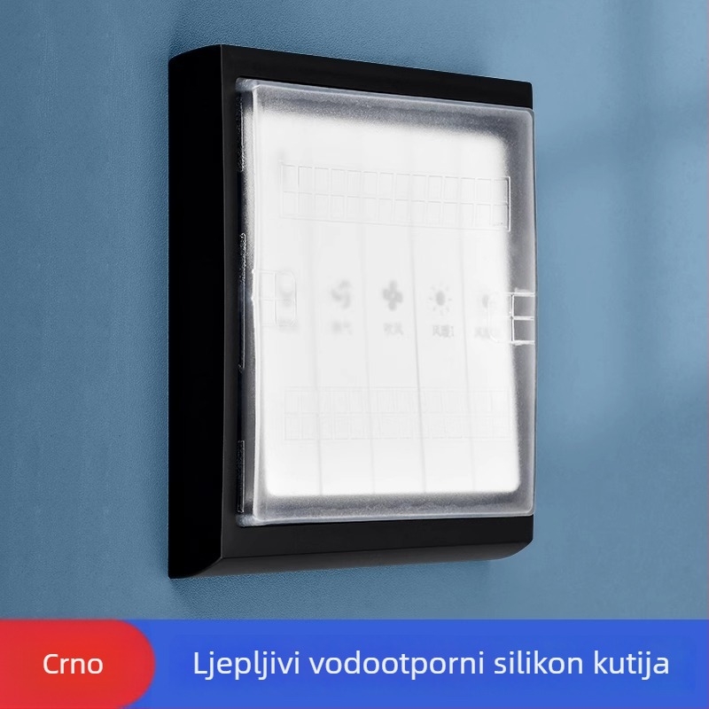 Tip 86 Ljepljiva silikonska vodootporna kutija za prekidač u kupaonici – potpuno zatvorena, djeci sigurna, marka Qiman, pribor utičnice