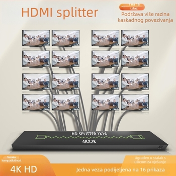 Xiao He XH0102-F HDMI splitter/prekidač, 1x16 izlaza, 4K UHD (3840x2160)