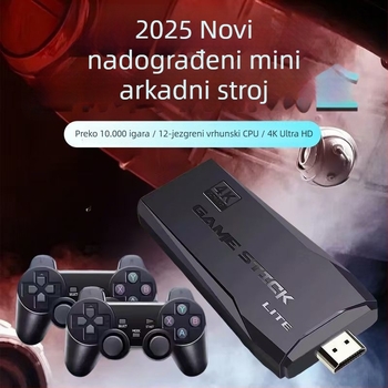 Retro arcade konzola za kućnu uporabu s TV-projektorom, bežični dvostruki joystick, HD nostalgičnog stila