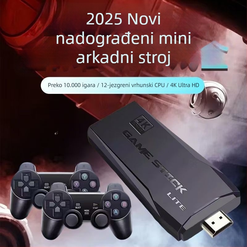 Retro arcade konzola za kućnu uporabu s TV-projektorom, bežični dvostruki joystick, HD nostalgičnog stila