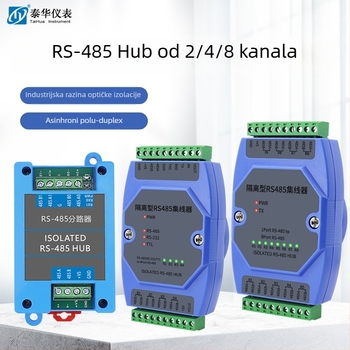 Industrijski RS-485 hub za 2/4/8 kanala s optičkom izolacijom i proširenjem sabirnice, RS-485 repetitor