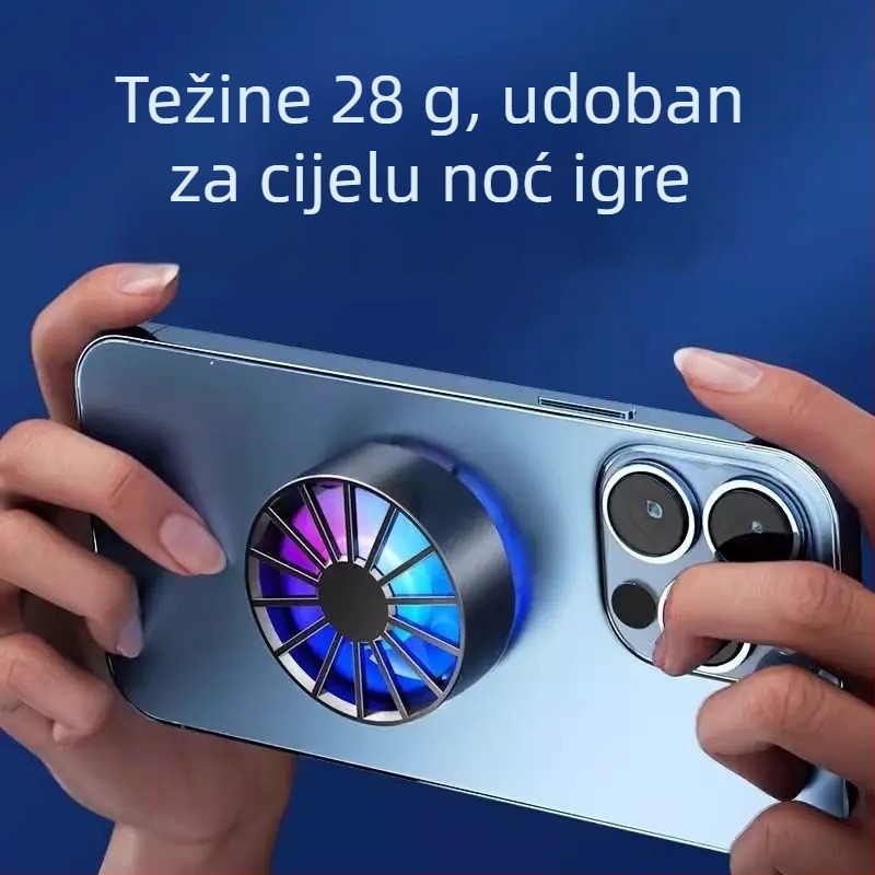 Magnetski hladnjak za telefone i tablete – zračno hlađenje za igre, Materijal: ABS+PC+silika gel+legura, Kompatibilnost: Android, iPad