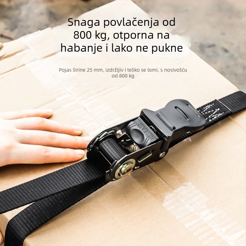 Svestrani pojas za pričvršćivanje tereta s dvostrukim kukama, zadebljan, otporan na habanje