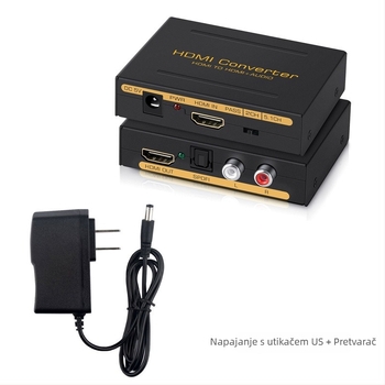 HDMI splitter s izlazom zvuka — HDMI na HDMI + SPDIF i analognni R/L zvuk, 1920x1080