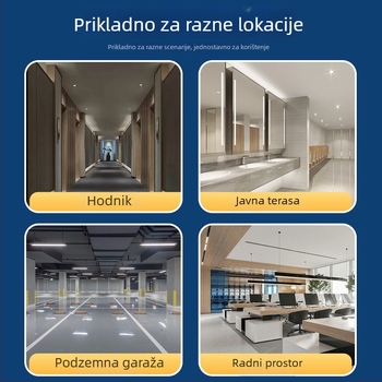 Ugradni infracrveni senzor s detekcijom prisutnosti i dnevnim osvjetljenjem, 85–265V, domet 4 m, kašnjenje 30 s