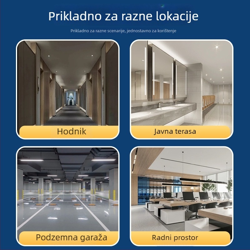 Ugradni infracrveni senzor s detekcijom prisutnosti i dnevnim osvjetljenjem, 85–265V, domet 4 m, kašnjenje 30 s