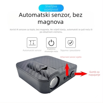 Automobilsko dobrodošljivo svjetlo s anđelovim krilima i projekcijom (bez kabela, ljepljivi nosač, 5V, 0,2A, model Mks-3234)