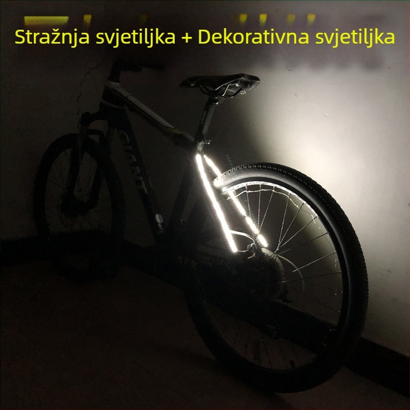 Zadnja svjetiljka za bicikl s dekorativnim osvjetljenjem — Brend: WIMBIKE; Prilagodba proizvodnje: Da; Licencirana privatna oznaka: Da; Uvoz: Ne