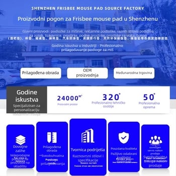 Prilagođena reklamna podloga za miš s logotipom, jednostrana, protuklizna, ispis toplinskim prijenosom, OEM-kompatibilno