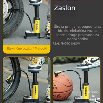 Pedalna ručna pumpa za zrak za bicikl, prijenosna, visokotlačna, za kućnu upotrebu