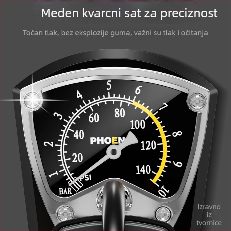 Pedalna ručna pumpa za zrak za bicikl, prijenosna, visokotlačna, za kućnu upotrebu