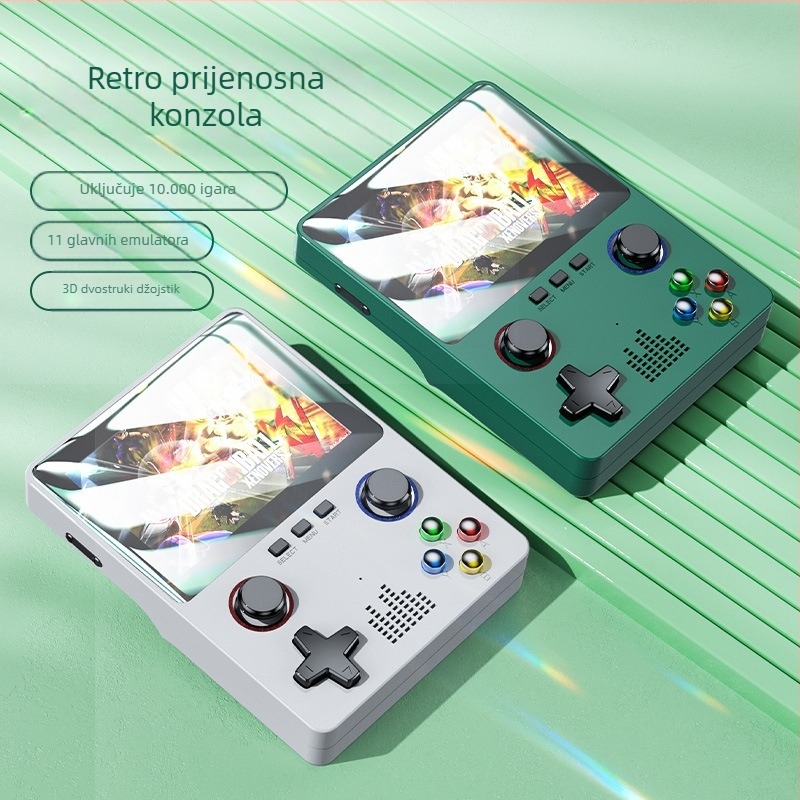 X6 prijenosna igraća konzola s HD velikim zaslonom, PSP-stil dvostruki joystick, emulator s bogatom knjižnicom igara, retro dizajn