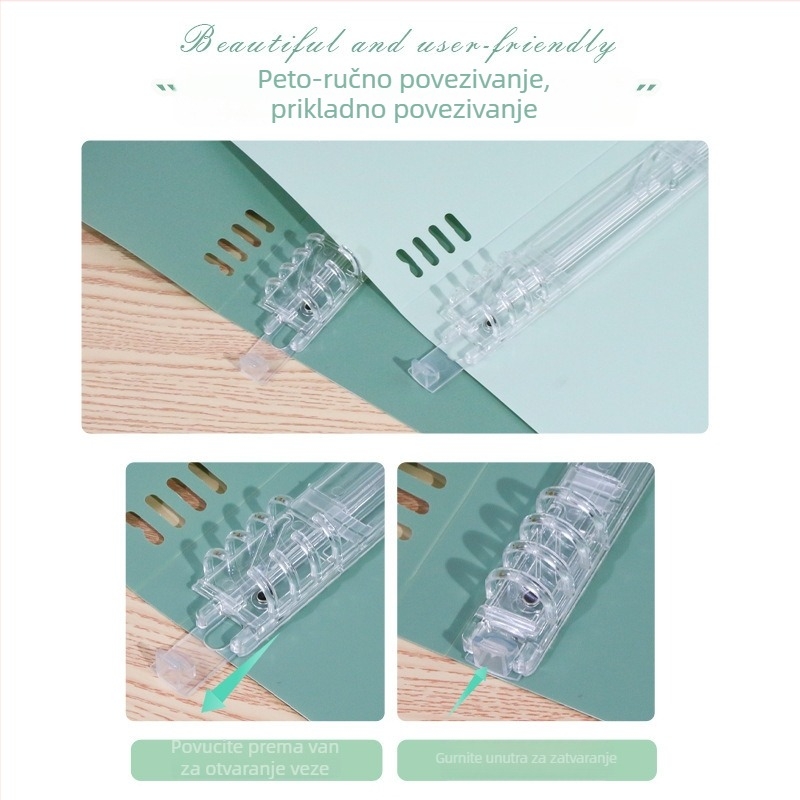 Spiralno povezani bilježnica s uklonjivim jezgrom, 60 listova, 8 rupa, model 0125