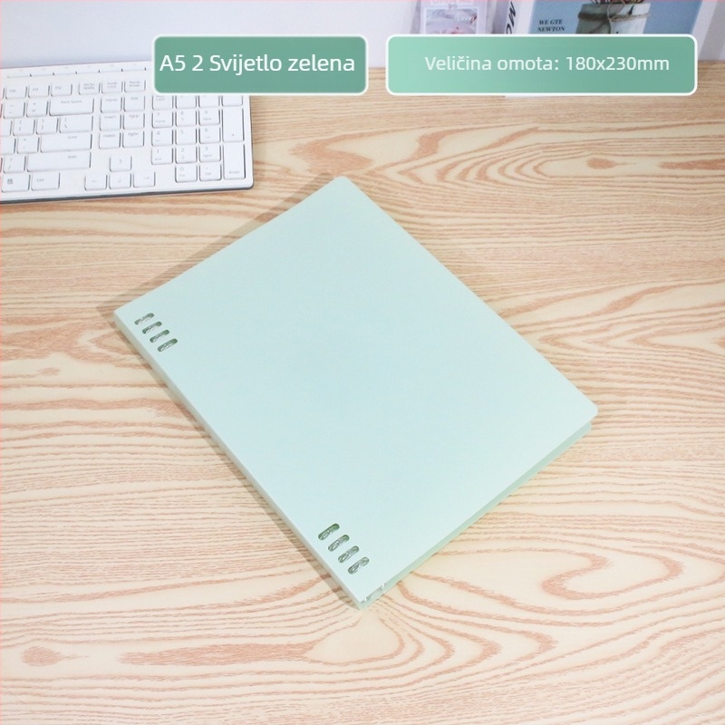 Spiralno povezani bilježnica s uklonjivim jezgrom, 60 listova, 8 rupa, model 0125