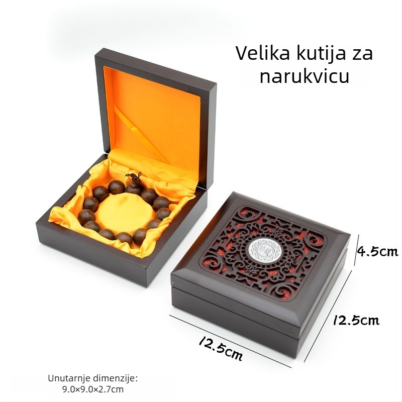 Drvena kutija za pakiranje nakita s vintage izrezbarenim dizajnom – za ogrlicu, narukvicu, naušnice i privjesak; porijeklo Guangzhou; materijal drvo; razina pakiranja: transportno pakiranje; vrsta pakiranja: karton