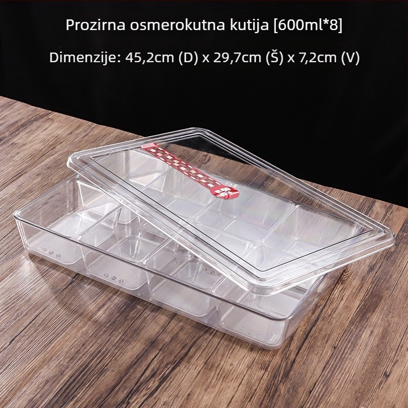 Keramička četvrtasta kutija za začine, šest odjeljaka, za komercijalnu upotrebu
