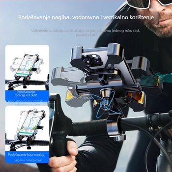 Držač za telefon za bicikl — integrirana stezaljka upravljača, plastična konstrukcija, Huang chengxin, prilagodljivo
