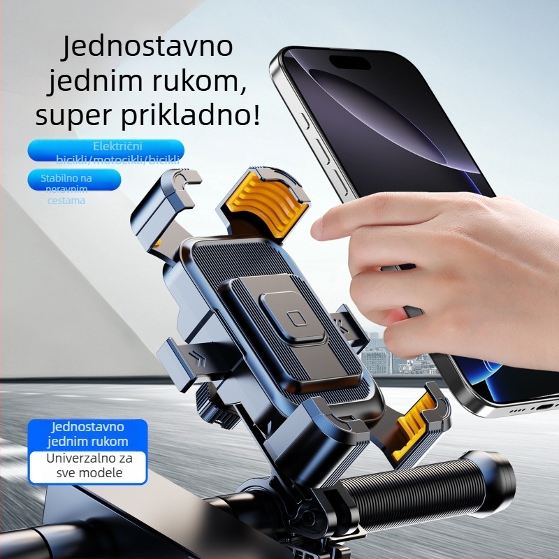 Držač za telefon za bicikl — integrirana stezaljka upravljača, plastična konstrukcija, Huang chengxin, prilagodljivo