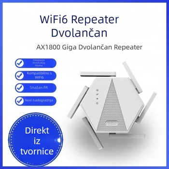 AX1800 Dvopojasni WiFi Repeater Mrežni Extender, 802.11ac, Gigabit Brzina, Napajanje 110–220V