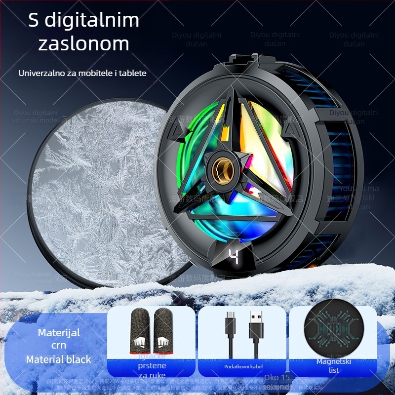 X18N hladnjak za mobitel s poluvodičkim hlađenjem i magnetskim stražnjim klipom – težina 50 g, snaga 20 W, materijal PC