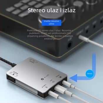 KY-Y315S Type-C stereo audio adapter za Apple, Huawei, Xiaomi i Samsung uređaje