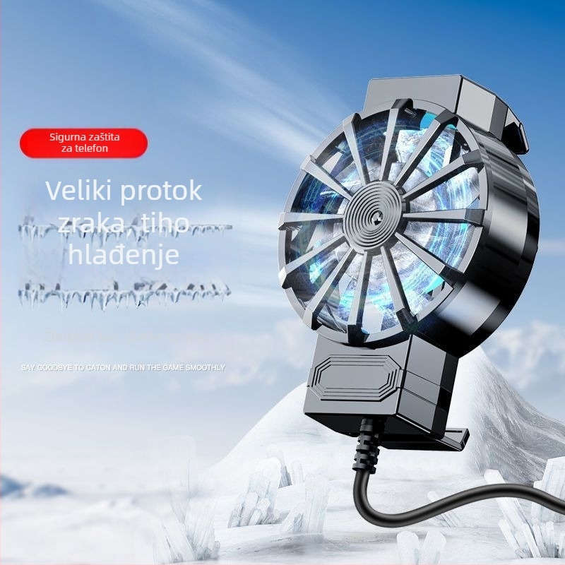 Hlađenje mobitela – tiho zračno hlađenje za igranje, kompatibilno s Androidom, univerzalni model (Značka: Drugo; Model: Drugo; Težina: Drugo; Snaga: Drugo; Materijal: Drugo)