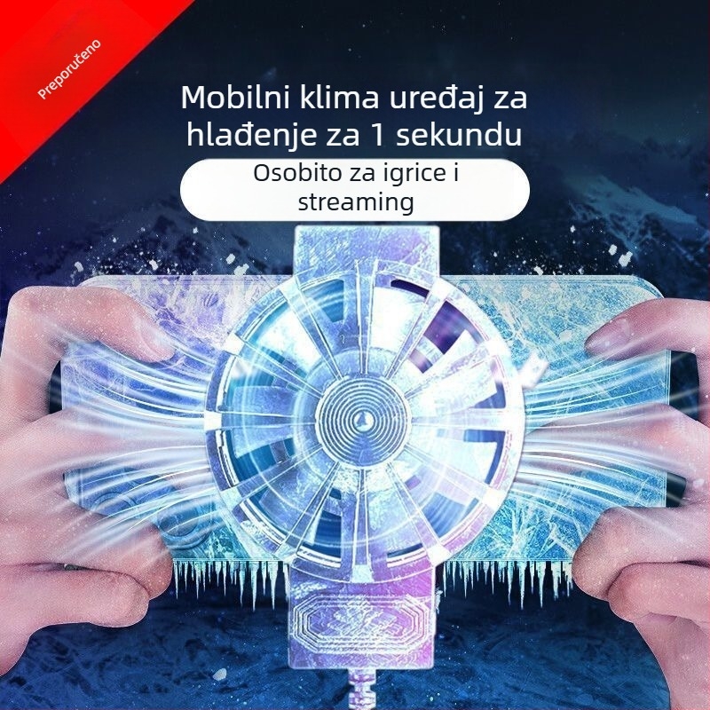 Hlađenje mobitela – tiho zračno hlađenje za igranje, kompatibilno s Androidom, univerzalni model (Značka: Drugo; Model: Drugo; Težina: Drugo; Snaga: Drugo; Materijal: Drugo)
