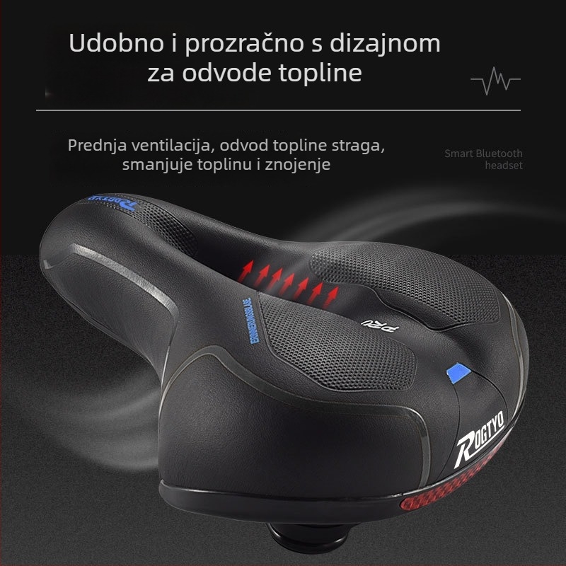 ROGTYO CZ-002 – sjedalo za bicikl, debeli spužvasti sloj + PU koža, kompatibilno s planinskim biciklom