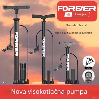 Visokotlašna ručna pumpa za bicikl, e-bike, motocikl, automobil, kućnu upotrebu i košarku – višenamjenska