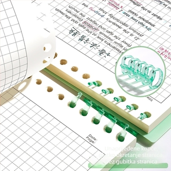 Bilježnica s odjeljcima za pogreške, s rastavljenom vezom (loose-leaf), Dowling papir 75 g, 100–200 stranica, PP korica