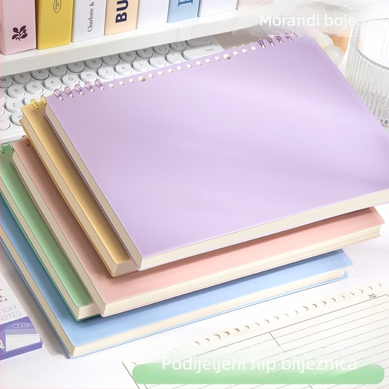 Bilježnica s odjeljcima za pogreške, s rastavljenom vezom (loose-leaf), Dowling papir 75 g, 100–200 stranica, PP korica