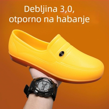 Muške kratke kišne čizme: PVC gornji dio, gumeni potplat, vodootporne, protuklizne, otporne na habanje
