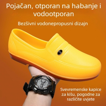 Muške kratke kišne čizme: PVC gornji dio, gumeni potplat, vodootporne, protuklizne, otporne na habanje