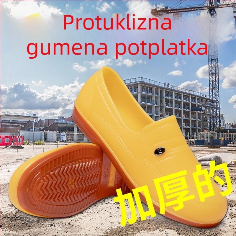 Muške kratke kišne čizme: PVC gornji dio, gumeni potplat, vodootporne, protuklizne, otporne na habanje