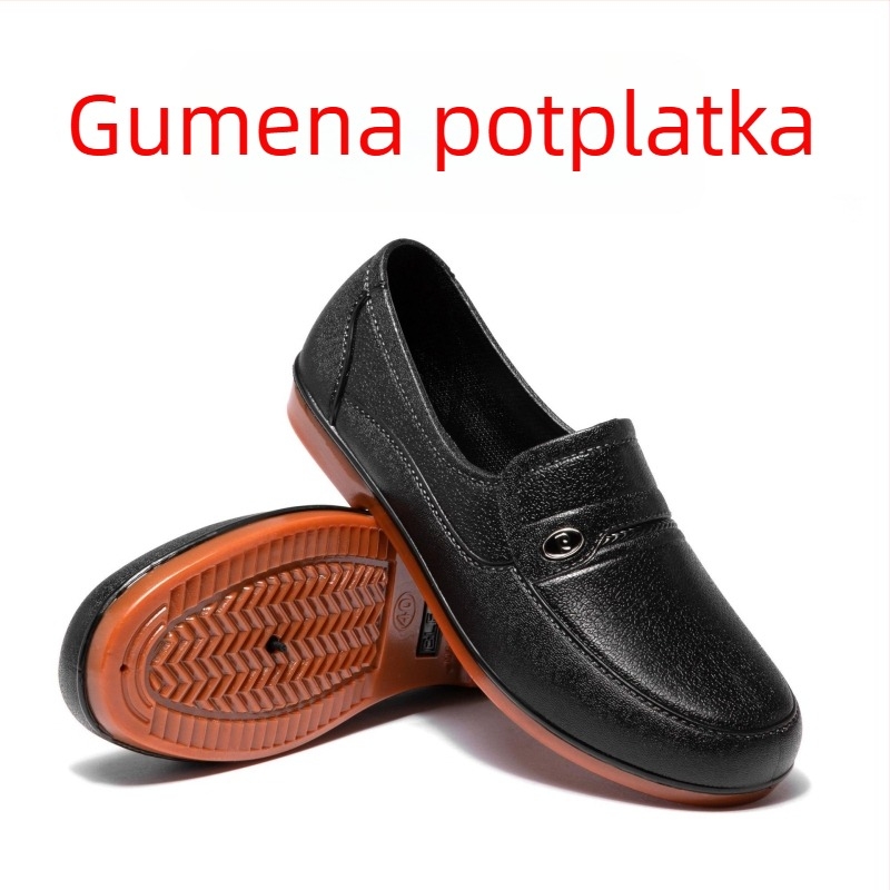 Muške kratke kišne čizme: PVC gornji dio, gumeni potplat, vodootporne, protuklizne, otporne na habanje