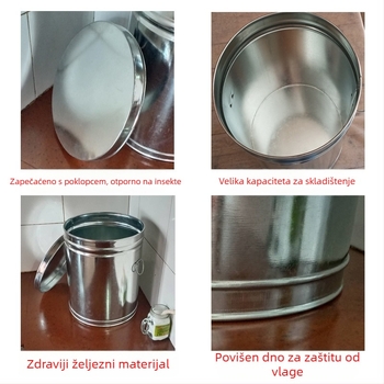 Metalni spremnik za rižu za kućnu upotrebu, zatvoren, otporan na vlagu, podrijetlo: Wenzhou