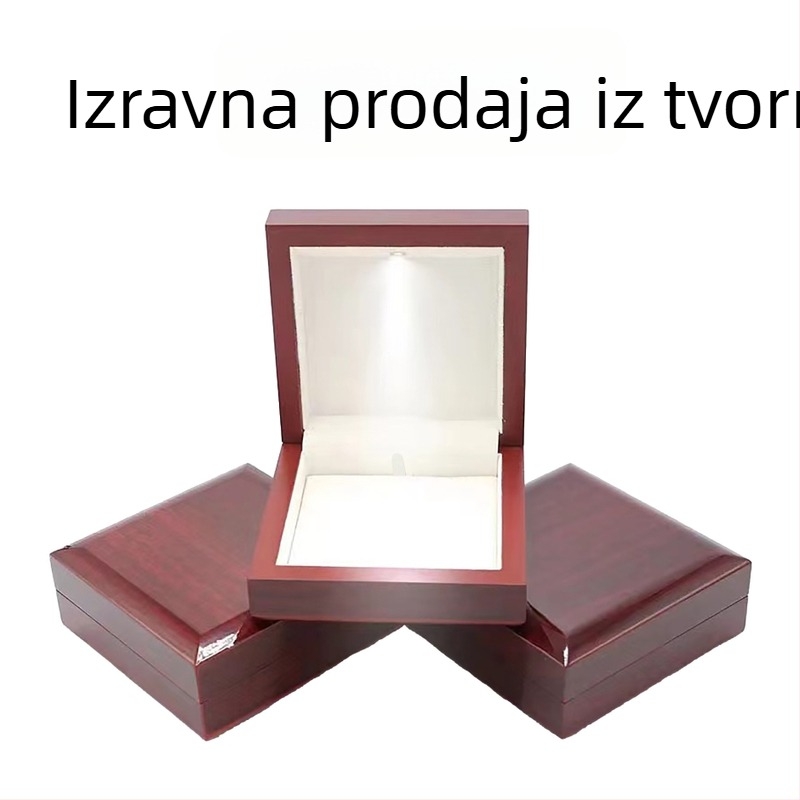 Drvena kutija za pohranu nakita, luksuzan dizajn, dimenzije 12×12×5 cm, kod Td088, podrijetlo Shanwei, Kina