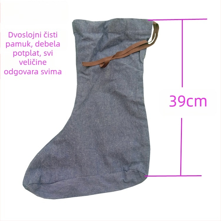  Rudarske pamučne čarape s fleecem za kišne čizme, visok vrh, odvlaživanje vlage, industrijska i rudarska primjena u hladnjačama