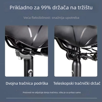 Sjedalo za bicikl - debelo mekano jastučić, prozračan i dišući, amortizirajuće silikonsko sjedalo, kompatibilno sa standardnim biciklima, prilagodljiva obrada