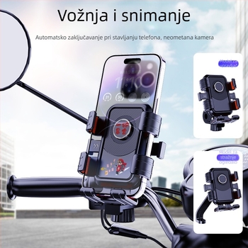 Držač za telefon za bicikl/e-bike/motocikl – otporan na udarce, plastični, Tianchi, mogućnost prilagođavanja
