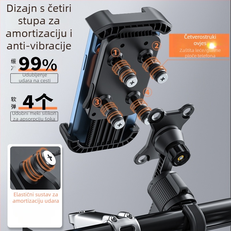 Držač za telefon za električna vozila i bicikle – aluminijski stalak (Značka: Che dafu; Model: Mtc-09; Materijal: Legura)
