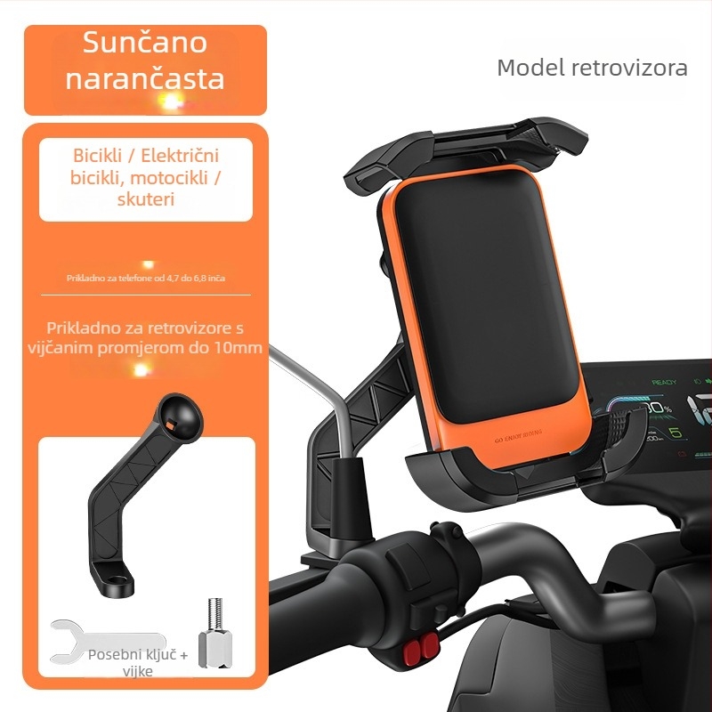 Držač za telefon za električna vozila i bicikle – aluminijski stalak (Značka: Che dafu; Model: Mtc-09; Materijal: Legura)