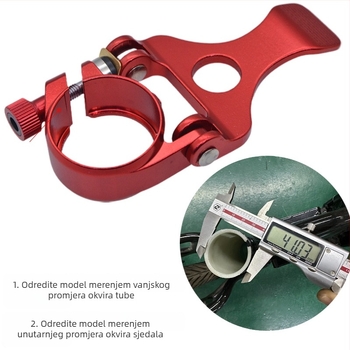 Klema za sedlenu cijev - aluminijska legura, Zero step