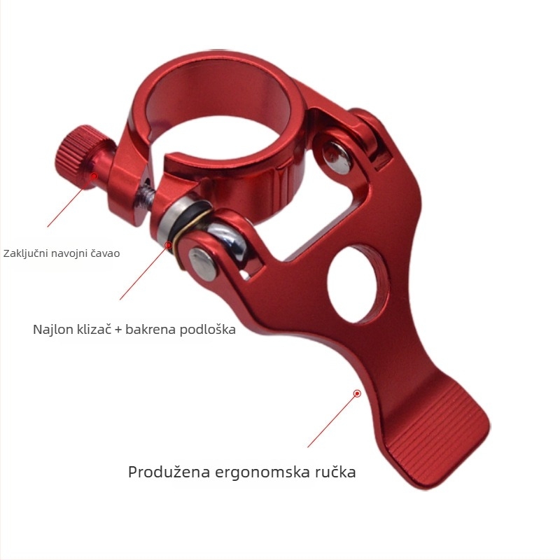 Klema za sedlenu cijev - aluminijska legura, Zero step