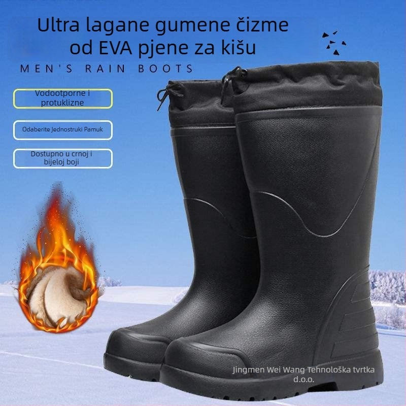 Visoke čizme za kišu s EVA đonom, zimske, protuklizne, lagane
