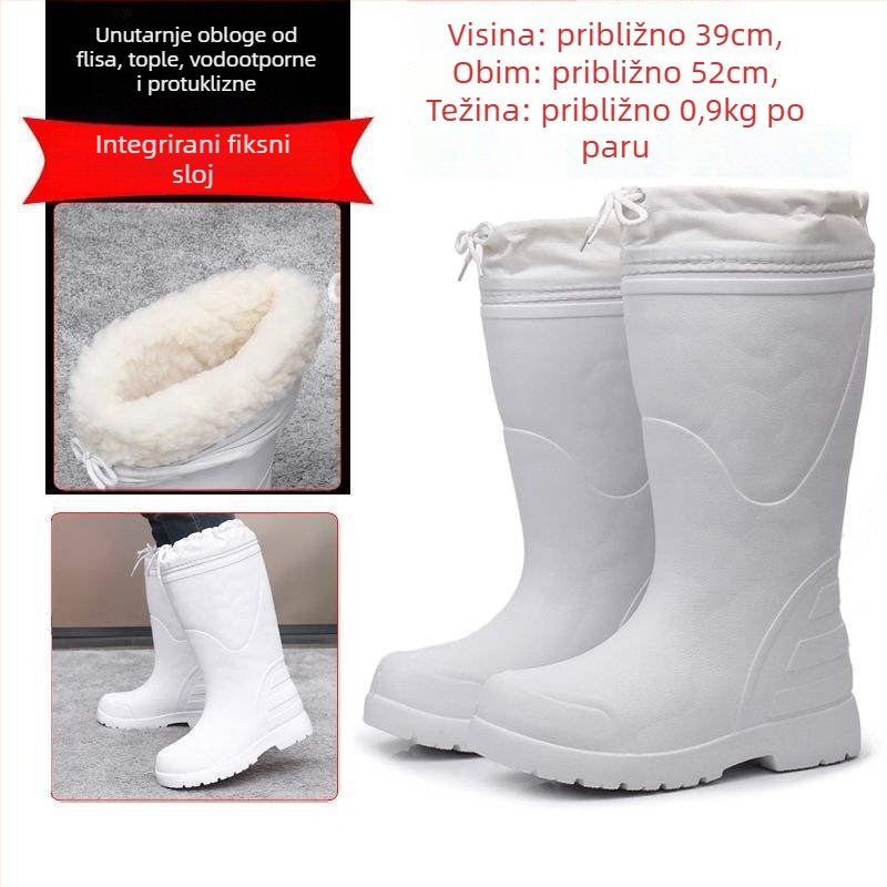 Visoke čizme za kišu s EVA đonom, zimske, protuklizne, lagane