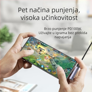 Huaynag electronic C2cfaf USB-C audio pretvarač za mobilne uređaje — 3,5 mm audio izlaz i napajanje, 2-u-1, kompatibilan s iPhone 17 i drugim USB-C uređajima
