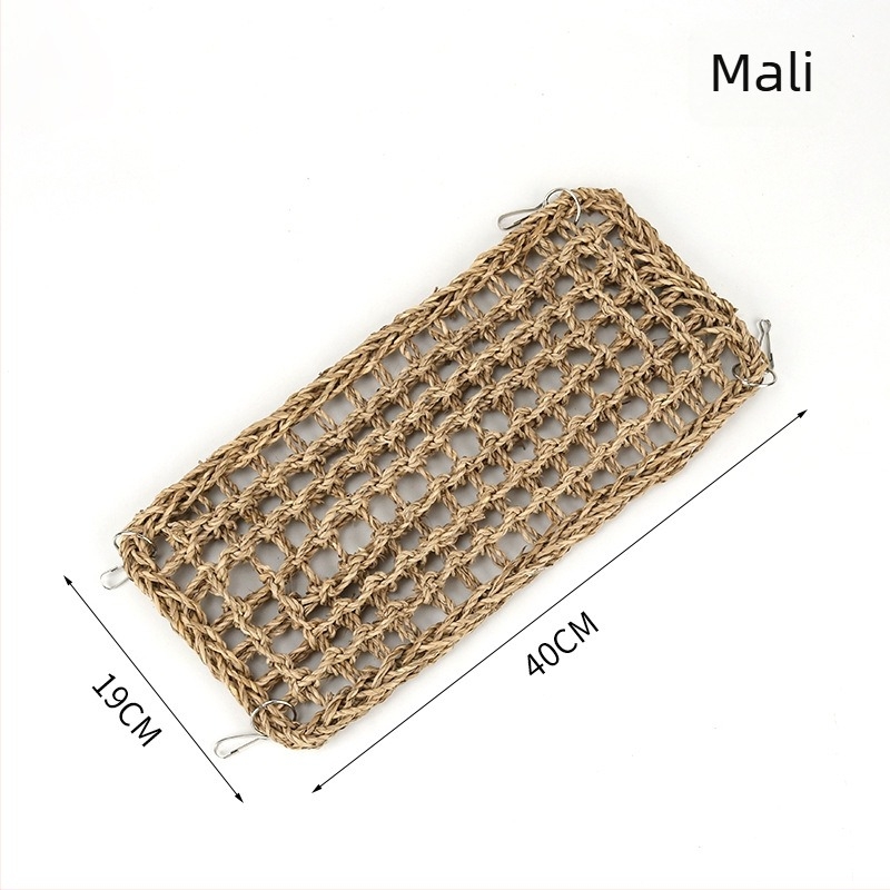 Igračka za papige s mrežom od trave, ljestve oblaka, penjačka ljestvica, igračka za žvakanje i viseći prsten