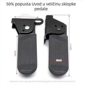 Sklopni pedala od aluminijske legure za planinske bicikle, bicikle i električna vozila – protuklizna površina, model 001